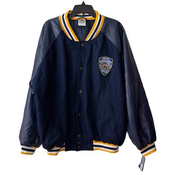 Steve & Barry Other - NYPD Varsity Jacket Mens XL Blue Letterman Steve & Barry Bomber Coat New